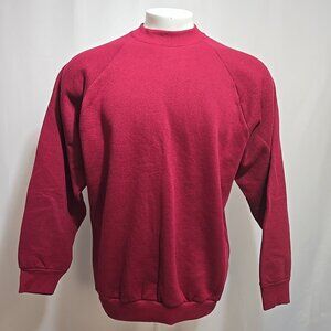 NWT VTG Fruit Of The Loom Casualwear Sweatshirt Blank Mens Size XL Red Raglan